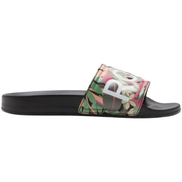 2024 Roxy Mujer Sandalias Deslizantes ARJL100679 - Black / Pink / Soft Lime